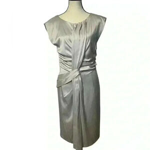 Esprit Elegant Silver/ Platinum Midi dress women’s size 8 just stunning